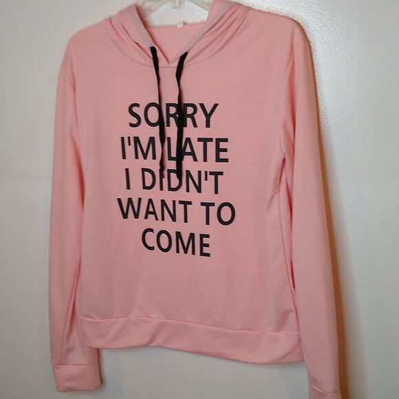 Worded women's size XL lite Orange hoodie. - Picture 1 of 5